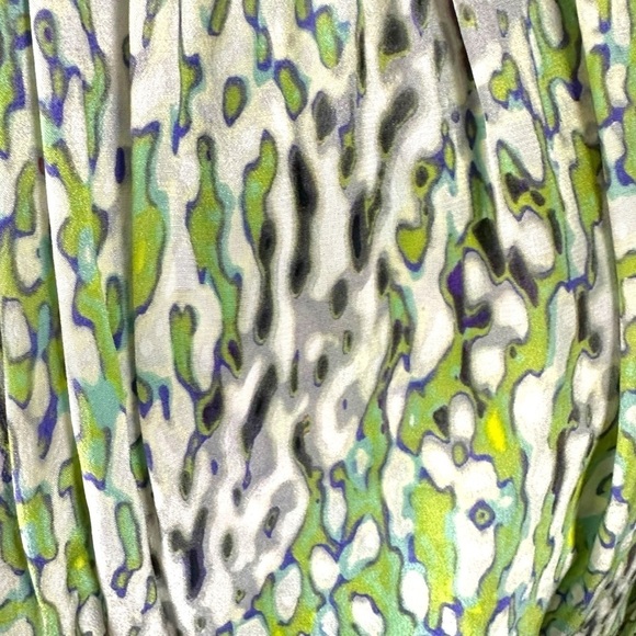 Anthropologie Leifdottir Birch Tree Silk Dress 8 Flutter Sleeves Forest Fairy - Picture 9 of 13